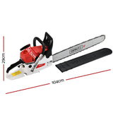Darrahopens Tools > Power Tools Giantz 62cc Chainsaw Petrol Commercial 24" Bar E-Start Tree Chain Saw 5.2HP