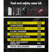 darrahopens Tools > Power Tools Giantz 62CC Petrol Pole Chainsaw Saw Brush Cutter Whipper Snipper Hedge Trimmer