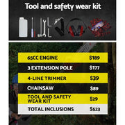 darrahopens Tools > Power Tools Giantz 65CC Petrol Pole Chainsaw Hedge Trimmer Long Reach Pruner Chain Saw