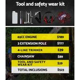 darrahopens Tools > Power Tools Giantz 65CC Petrol Pole Chainsaw Hedge Trimmer Long Reach Pruner Chain Saw