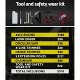 darrahopens Tools > Power Tools Giantz 65cc Petrol Pole Chainsaw Pruners 2 Stroke Long Chainsaws Hedge trimmer Brush Cutter Chain Saw Whipper Snipper Multi Tool