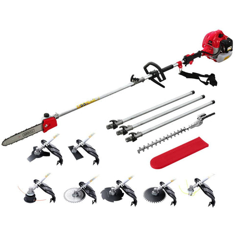 Darrahopens Tools > Power Tools Giantz 65CC Pole Chainsaw Hedge Trimmer Brush Cutter Whipper Snipper Multi Tool