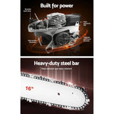 darrahopens Tools > Power Tools Giantz Petrol Chainsaw Chain Saw E-Start Commercial 45cc 16'' Top Handle Tree
