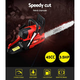 darrahopens Tools > Power Tools Giantz Petrol Chainsaw Chain Saw E-Start Commercial 45cc 16'' Top Handle Tree