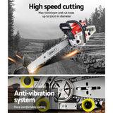 darrahopens Tools > Power Tools Giantz Petrol Chainsaw Commercial E-Start 18''