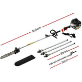 Darrahopens Tools > Power Tools Giantz Petrol Pole Chainsaw Hedge Trimmer Pruner Chain Saw Brush Cutter Red