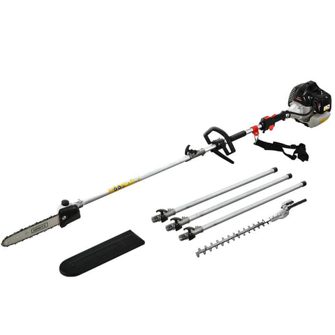Darrahopens Tools > Power Tools Giantz Petrol Pole Chainsaw Hedge Trimmer Pruner Chain Saw Brush Cutter Red