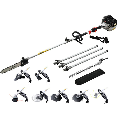Darrahopens Tools > Power Tools Giantz Pole Chainsaw Petrol Hedge Trimmer Brush Cutter Whipper Snipper Multitool