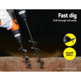 darrahopens Tools > Power Tools Giantz Power Garden Spiral Auger Hole Digger Earth Drill Bit Φ75x300 & 600mm