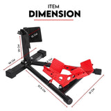Darrahopens Tools > Power Tools Heavy Duty Motorcycle Motorbike Stand Front Wheel Chock Trailer Transport