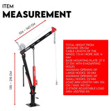 Darrahopens Tools > Power Tools Hydraulic Crane 900kg Pickup Swivel Ute Truck Trailer Lift Hoist Winch Haul