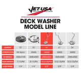 Darrahopens Tools > Power Tools Jet-USA 18" Stainless Steel Pressure Washer Surface Cleaner with Yoke Handlebar, 3/8" Fitting, For Concrete Driveway Patio Floor