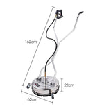 Darrahopens Tools > Power Tools Jet-USA 21" Stainless Steel Pressure Washer Surface Cleaner with Yoke Handlebar, 3/8" Fitting, For Concrete Driveway Patio Floor