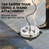 Darrahopens Tools > Power Tools Jet-USA 24" Stainless Steel Pressure Washer Surface Cleaner, 3/8" Fitting, with Yoke Handlebar, For Concrete Driveway Patio Floor