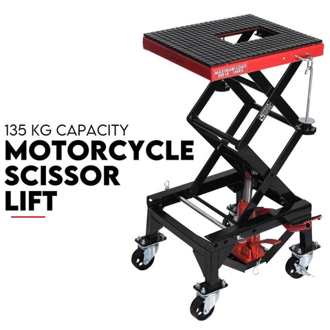 Darrahopens Tools > Power Tools Motorcycle Scissor Lift Stand 135kg Hydraulic Motorbike Lifter Dirt Bike Jack