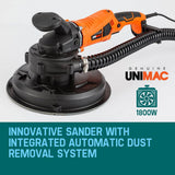 darrahopens Tools > Power Tools UNIMAC 1800W Drywall Sander Plaster Automatic Wall Gyprock Vacuum System