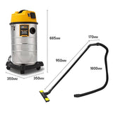 darrahopens Tools > Power Tools UNIMAC 30L Wet and Dry Vacuum Cleaner Blower Bagless 2000W Drywall Vac