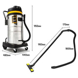 darrahopens Tools > Power Tools UNIMAC 60L Wet and Dry Vacuum Cleaner Bagless Industrial Grade Drywall Vac