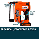 darrahopens Tools > Power Tools UNIMAC Brad Nailer Staple Gun Cordless 2-in-1 Lithium 20V Nail Gun 18ga Nails