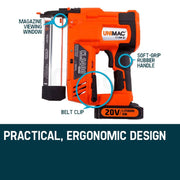 darrahopens Tools > Power Tools UNIMAC Finish Nailer 20V Lithium 16ga Brad Nailer Cordless Nail Gun