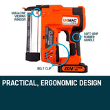 darrahopens Tools > Power Tools UNIMAC Finish Nailer 20V Lithium 16ga Brad Nailer Cordless Nail Gun