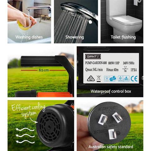 darrahopens Tools > Pumps Giantz 800W High Pressure Garden Water Pump with Auto Controller