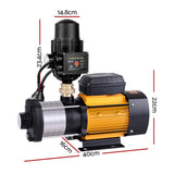 darrahopens Tools > Pumps Giantz Multi Stage Water Pump Pressure Rain Tank Garden Farm House Irrigation 2000W Black Controller