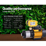 darrahopens Tools > Pumps Giantz Multi Stage Water Pump Pressure Rain Tank Garden Farm House Irrigation 2000W Yellow Controller