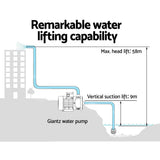 darrahopens Tools > Pumps Giantz Water Pump High Pressure Multi Stage Farm Rain Tank Irrigation Garden