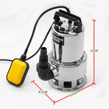 darrahopens Tools > Pumps PROTEGE 1500W Submersible Dirty Water Pump Bore Tank Well Steel Automatic Clean
