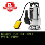 darrahopens Tools > Pumps PROTEGE 1500W Submersible Dirty Water Pump Bore Tank Well Steel Automatic Clean