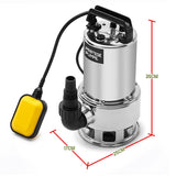 darrahopens Tools > Pumps PROTEGE 2000W Submersible Dirty Water Pump Bore Tank Well Steel Automatic