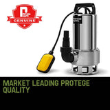 darrahopens Tools > Pumps PROTEGE 2000W Submersible Dirty Water Pump Bore Tank Well Steel Automatic