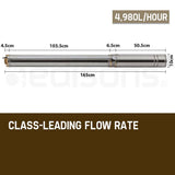 darrahopens Tools > Pumps Protege 3HP Submersible Bore Water Pump Deep Well Irrigation Stainless Steel 240V