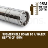 darrahopens Tools > Pumps Protege 3HP Submersible Bore Water Pump Deep Well Irrigation Stainless Steel 240V