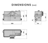 Darrahopens Tools > Pumps PROTEGE Macerator Pump 800W Commercial 4 Inlet for P-Trap Toilet Upflush Heavy-Duty