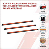 darrahopens Tools > Tools Storage 3 x 61cm Magnetic Wall Mounted Tool Holder Storage Organiser Garage Workshop