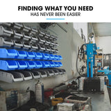 Darrahopens Tools > Tools Storage BAUMR-AG 69pc Wall Mounted Parts Bin Rack with Tool Holders - Blue