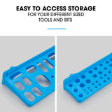 Darrahopens Tools > Tools Storage BAUMR-AG 69pc Wall Mounted Parts Bin Rack with Tool Holders - Blue