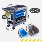 darrahopens Tools > Tools Storage Baumr-AG Parts Bin Trolley Service Utility Cart Storage Mobile Tool Workshop