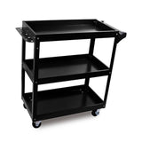 Darrahopens Tools > Tools Storage Black 3-Tier Tool Cart Trolley Toolbox Workshop Garage Storage 150KG Organizer Garage