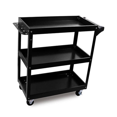 Darrahopens Tools > Tools Storage Black 3-Tier Tool Cart Trolley Toolbox Workshop Garage Storage 150KG Organizer Garage