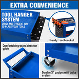 Darrahopens Tools > Tools Storage Blue 3-Tier Tool Cart Storage Trolley Toolbox Workshop Garage Organiser 150kg Blue