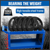 Darrahopens Tools > Tools Storage Blue 3-Tier Tool Cart Storage Trolley Toolbox Workshop Garage Organiser 150kg Blue