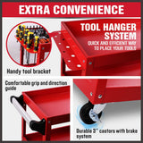 Darrahopens Tools > Tools Storage Blue 3-Tier Tool Cart Trolley Toolbox Workshop Garage Storage 150KG Organizer Garage