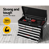 darrahopens Tools > Tools Storage Giantz 10-Drawer Tool Box Chest Cabinet Garage Storage Toolbox Black Silver