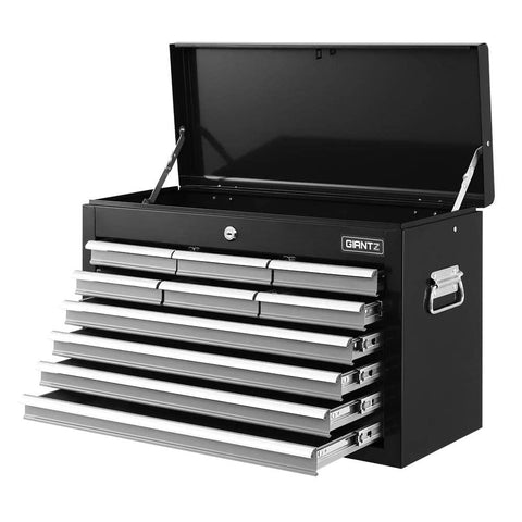 darrahopens Tools > Tools Storage Giantz 10-Drawer Tool Box Chest Cabinet Garage Storage Toolbox Black Silver