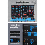 darrahopens Tools > Tools Storage Giantz 108 Storage Bin Rack Wall Mounted Tools Organiser Peg Wall Bench Garage