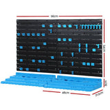darrahopens Tools > Tools Storage Giantz 108 Storage Bin Rack Wall Mounted Tools Organiser Peg Wall Bench Garage