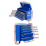 darrahopens Tools > Tools Storage Giantz 14 Drawers Toolbox Chest Cabinet Mechanic Trolley Garage Tool Storage Box